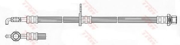Conducta / cablu frana TOYOTA COROLLA (CDE12, ZZE12, NDE12, ZDE12) (2001 - 2007) TRW PHD534