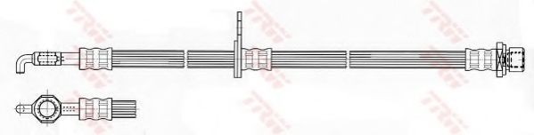 Conducta / cablu frana TOYOTA AVENSIS (T25) (2003 - 2008) TRW PHD534