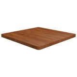 Cumpara ieftin Blat de masa patrat maro inchis 80x80x4 cm lemn stejar tratat