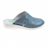 Saboti medicali femei, Blu Sky din piele naturala box, Med-Line BR298BLUSKY