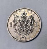 Moneda Argint 1 Leu 1894 Carol I, XF+ Detalii Excelente - Numismatica Romaneasca