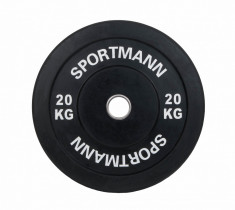 Disc Greutate Cauciuc SPORTMANN - 20 kg / 51 mm foto