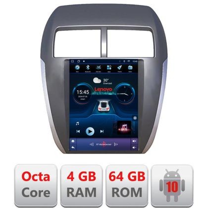 Navigatie dedicata Tip Tesla Mitsubishi ASX Radio gps internet 8 Core 4+64 360 4G carplay android auto GB Kit-tesla-026+PRO-9.7-4+64 CarStore Technolo