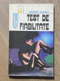 Test de fiabilitate - George Anania (Fantastic Club/Albatros)