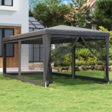 VidaXL Cort de petrecere cu 6 pereți din plasă, antracit, 3x6 m, HDPE
