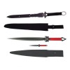 Set doua sabii de vanatoare, DEPOX&reg;, 68.5 cm, cutit de aruncat inclus