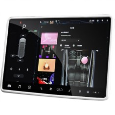 Husa de protectie margini ecran frontal tesla, flipp, compatibil cu tesla model 3/y, din tpe, alb