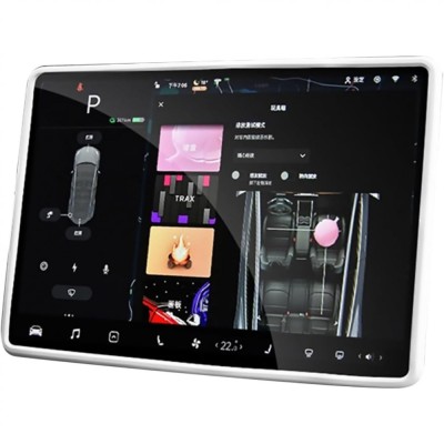 Husa de protectie margini ecran frontal tesla, flipp, compatibil cu tesla model 3/y, din tpe, alb foto