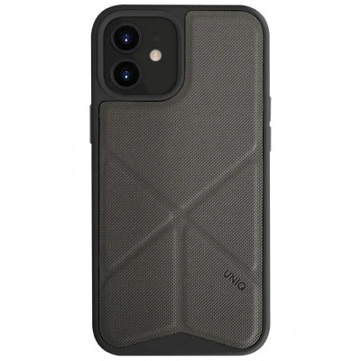 Husa Cover TPU-Textil Uniq Rigor pentru iPhone 12 Mini Gri foto