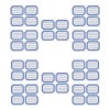 Etichete Autocolante, Model Clasic, Set 40 Bucăți, Culoare Bleu, Dimensiune 7.2x5.5cm, Oem