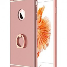 Husa Apple iPhone 8 Plus, Elegance Luxury 3in1 Ring Rose-Gold