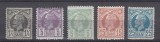 ROMANIA 1885/1887 LP 42 REGELE CAROL I VULTURI HARTIE ALBA GUMA ORIGINALA SERIE CU URMA SARNIERA
