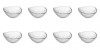 Set boluri, 8 piese, 310 ml, Sticla, Transparent