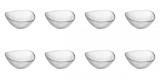 Set boluri, 8 piese, 310 ml, Sticla, Transparent