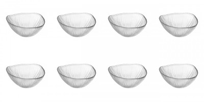 Set boluri, 8 piese, 310 ml, Sticla, Transparent foto