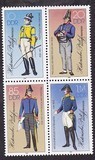 Germania DDR 1986 - Uniforme postale bloc de 4 neuzat,perfecta stare(z)