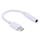 Cablu adaptor USB 3.1 Type-C la jack 3.5mm pentru microfon si casti, alb, HOPE R