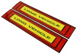 Set sticker reflectorizant pentru camion &quot; LONG VEHICLE &quot; 50 x 10cm, AVEX