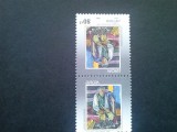 LITUANIA 1993 EUROPA - ARTA CONTEMPORANA Serie 1 timbru Tete-Beche MNH**, Nestampilat