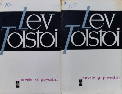 Nuvele Si Povestiri Vol. 1-2 - Lev Tolstoi , F738 foto