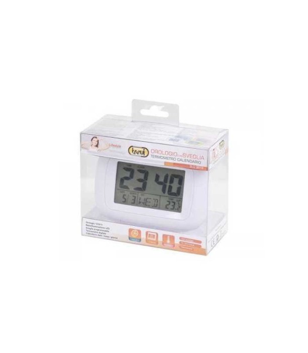 Ceas de masa cu alarma termometru alb Trevi