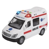 Ambulanta de jucarie QttvbTna, plastic, efecte luminoase si sonore, usi mobile, 25x12cm
