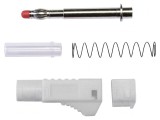 Mufă Banană 4mm 45A Albă Poliamidă
