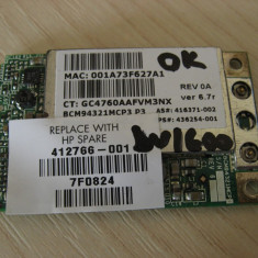 Placa wireless laptop HP Pavilion dv1600, BCM94321MCP3, 412766-001, 436254-001