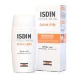 Cumpara ieftin Fluid fata cu protectie solara SPF 50+, Fotoultra Active Unify 100+ Fusion Fluid, 50ml, Isdin