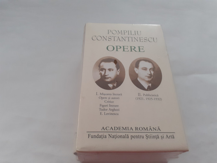 Pompiliu Constantinescu. Opere (Vol. I+II) RF17/4