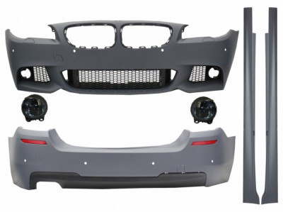 Pachet Exterior BMW F10 Seria 5 (2011-2014) M-Technik Design Cu Proiectoare de ceata fumurii Performance AutoTuning foto