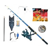 Set lanseta telescopica din carbon Explorer, mulineta CB 40, senzor 617, fir,suport, nada, montura