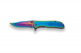 BRICEAG CU DESCHIDERE RAPIDA - FULL RAINBOW TITANIUM COATED - 7.5 CM, JKR