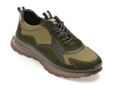 Pantofi sport GRYXX kaki, ED01, din material textil si piele naturala