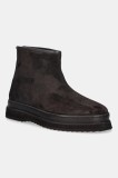 Gant cizme din piele &icirc;ntoarsă Sistown culoarea maro, cu platformă, izolare ușoară, 31543103