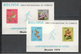 Bolivia.1974 C.M. de fotbal MUNCHEN:Flori-Orhidee-Bl. DF.37, Nestampilat