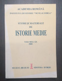 STUDII SI MATERIALE DE ISTORIE MEDIE - VOLUMUL XX 2002 - ACADEMIA ROMANA