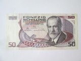 Austria 50 Schilling 1986,bancnota din imagini in stare foarte buna