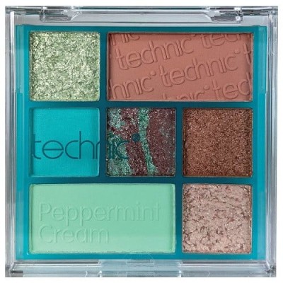 Paleta fard de ochi, Technic , Peppermint Cream, 7 culori foto