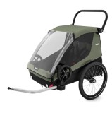 Remorca de bicicleta pentru transport 2 copii, Thule, Courier, Vintage green