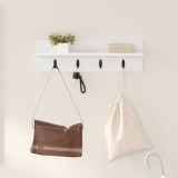 VidaXL Răcător de paltoane montat pe perete Alb 60 x 10.5 x 18 cm
