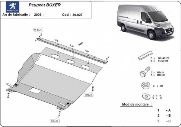 Scut motor metalic Peugeot Boxer 2006-prezent