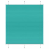 Jaluzea plisată vidaXL verde petrol 120x100cm, montaj cu/fără găurire, protectie solară