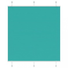 vidaXL Jaluzea plisată verde petrol 120x100 cm Lățime țesătură 119,4 cm 4015385