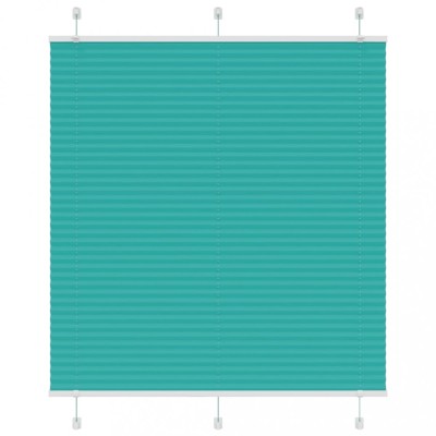 vidaXL Jaluzea plisată verde petrol 120x100 cm Lățime țesătură 119,4 cm 4015385 foto