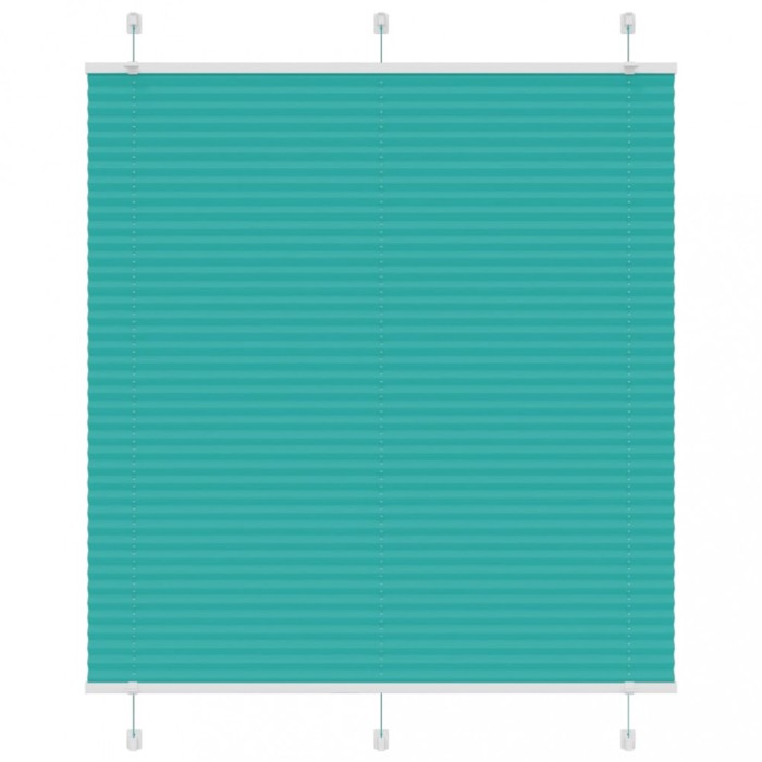 vidaXL Jaluzea plisată verde petrol 120x100 cm Lățime țesătură 119,4 cm 4015385