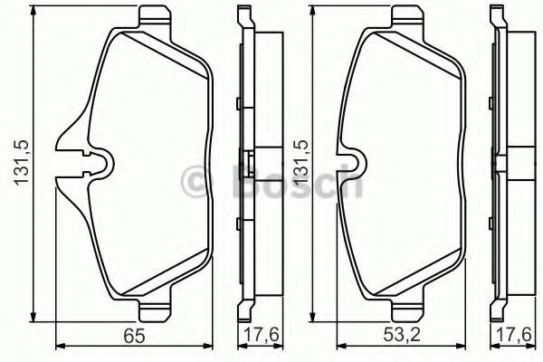 Set placute frana,frana disc MINI MINI (F55) (2014 - 2016) BOSCH 0 986 495 251