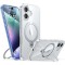 Husa iPhone 16 Torras Ostand Spin MagSafe Series, transparenta