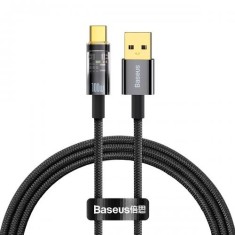 CABLU alimentare si date Baseus Superior SUPERVOOC, Fast Charging Data Cable pt. smartphone, USB la USB Type-C, 65W, 1m, negru &amp;quot;CAYS000901&amp;quot; (timbru ve foto