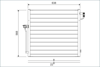 VALEO 822623 Condensator, climatizare foto